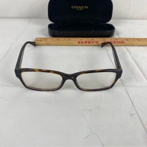 Authentic Coach Brooklyn Eyeglass Frames dark tortoise rectangular sz 52 16 135